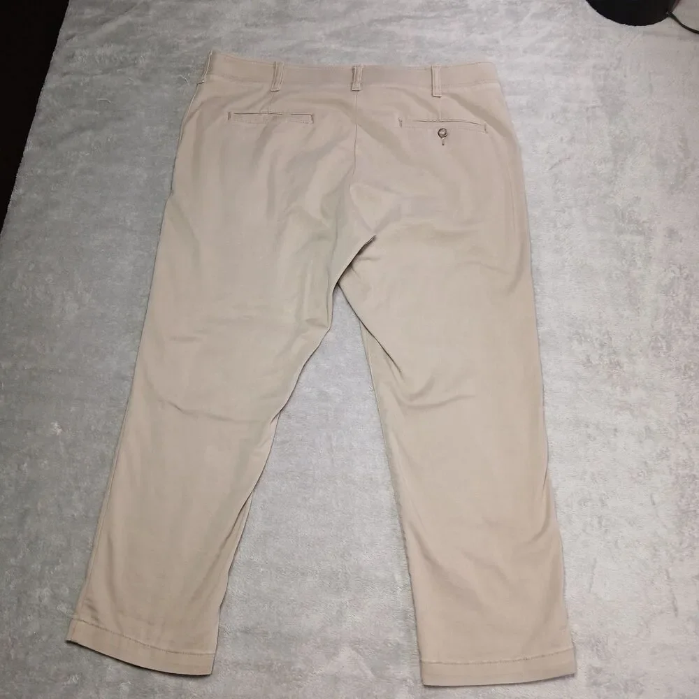 Lee Extreme Comfort Mens 38x29 Khaki Stretch Flex Flat Front Chino Twill Dadcore